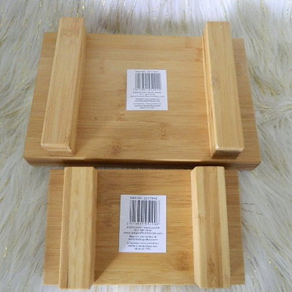 BERGHOFF 2PC BAMBOO SUSHI TRAY SET 10 INCH AND 8 INCH BRAND NEW - Picture 2 of 4